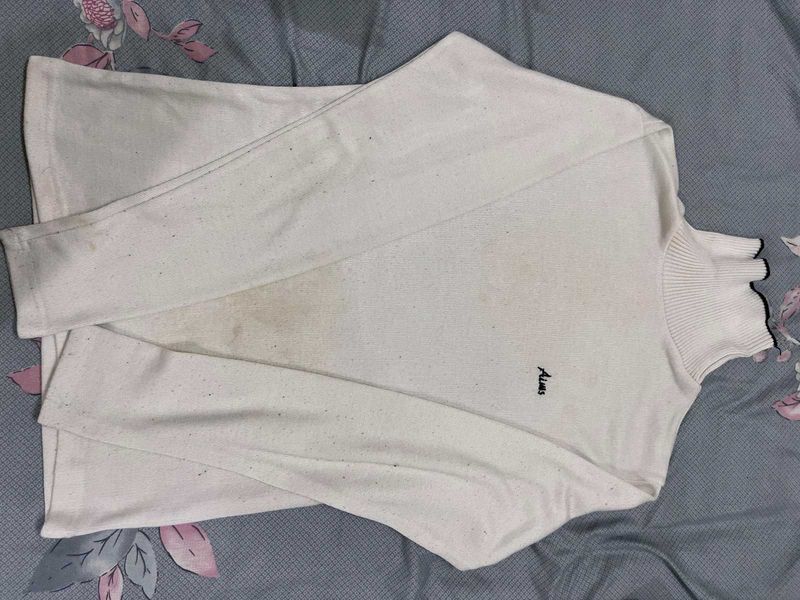 White Turtleneck Top