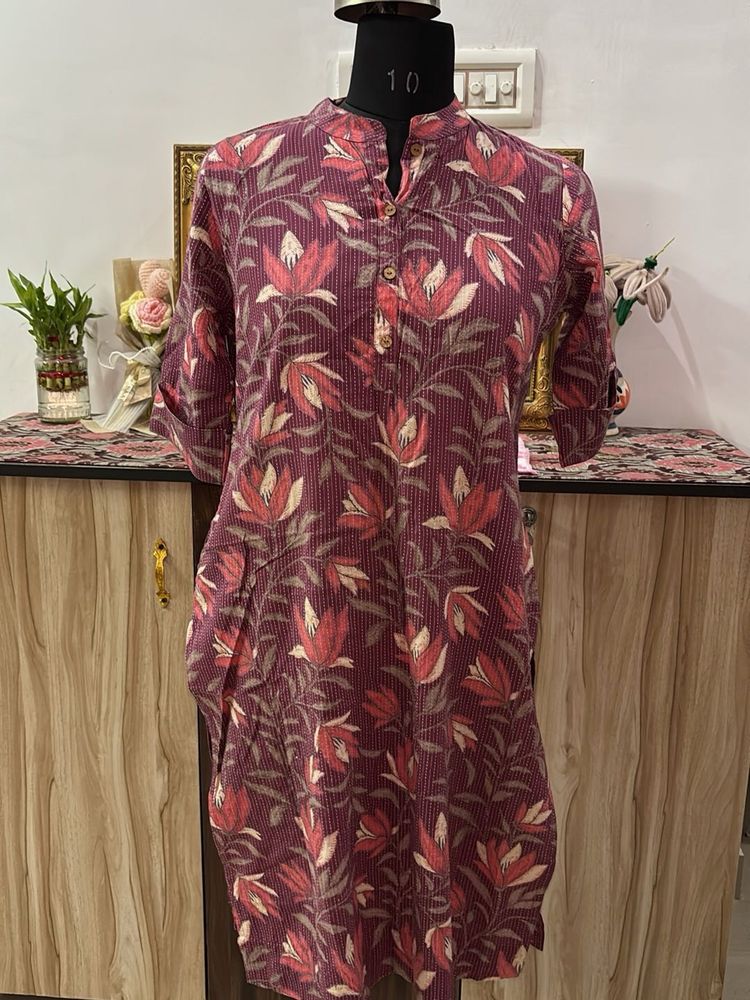 Floral Print Kurta