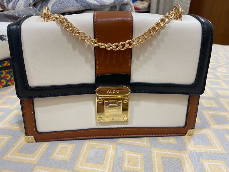 Aldo Chic Tri-Color Chain Shoulder Bag