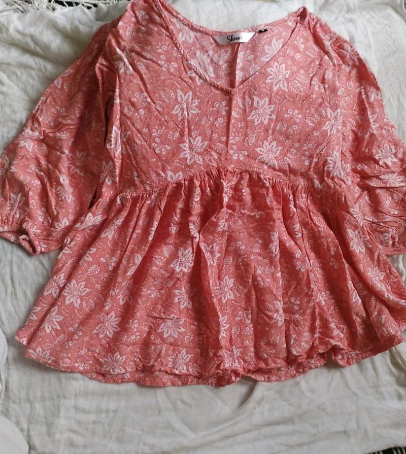 peach short kurti