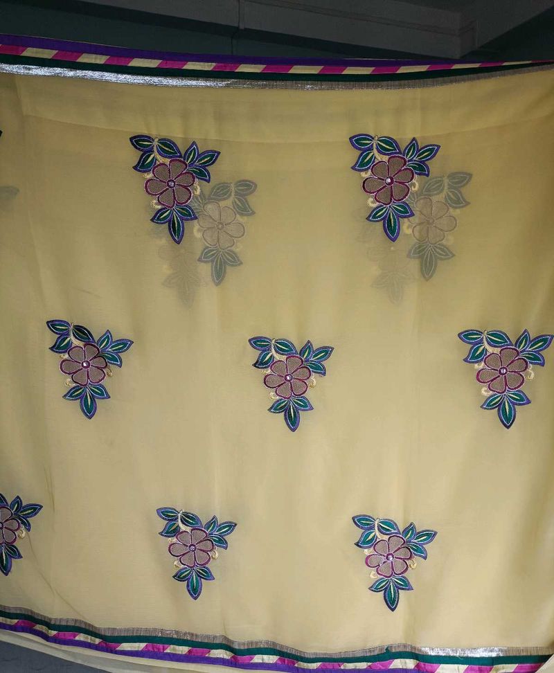 Elegant Embroidered Saree