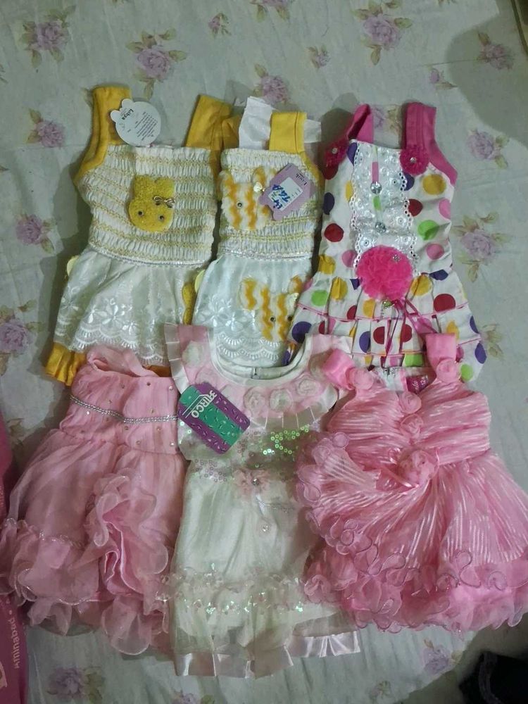 Pack of 6 Baby Frocks