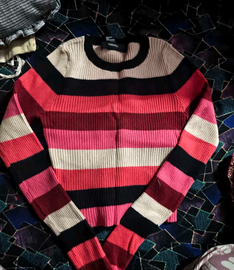 Forever 21 Striped Knit Sweater
