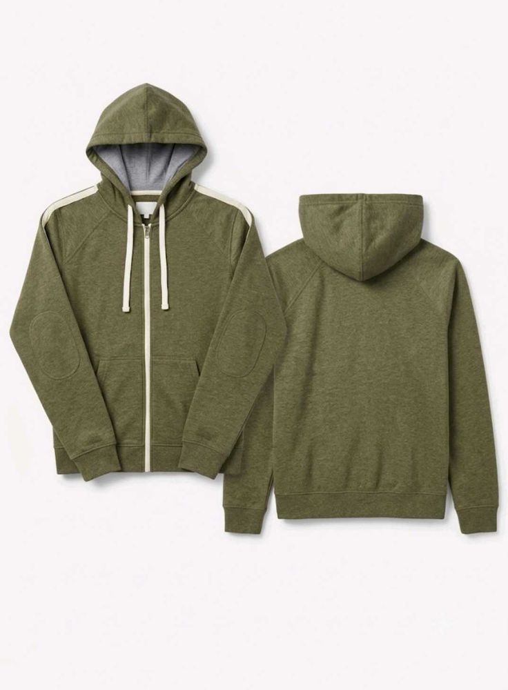 Men's Green Zip-Up Hoodie