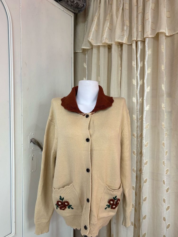 Chic Embroidered Cardigan
