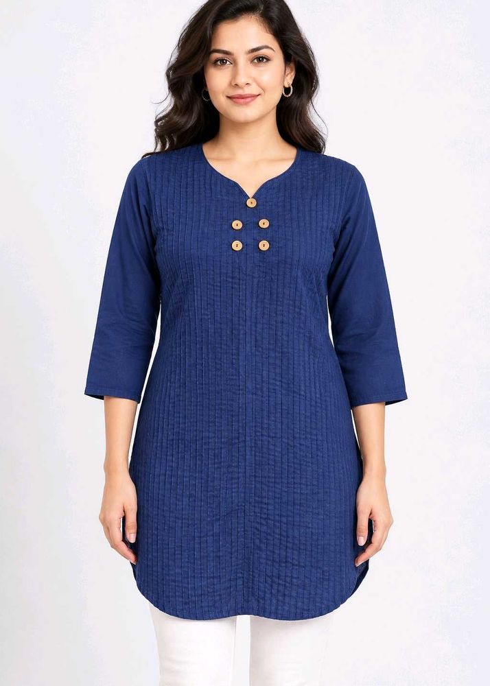 Stylish Blue Cotton Kurta