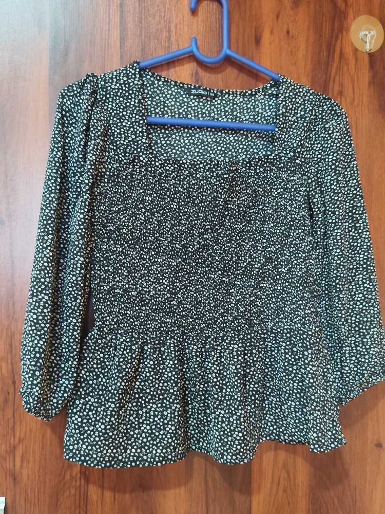 Chic Smocked Peplum Top