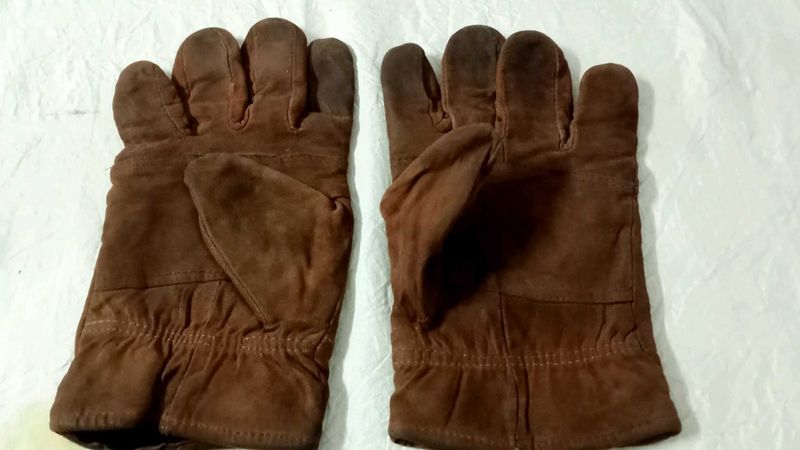 Brown Suede Gloves
