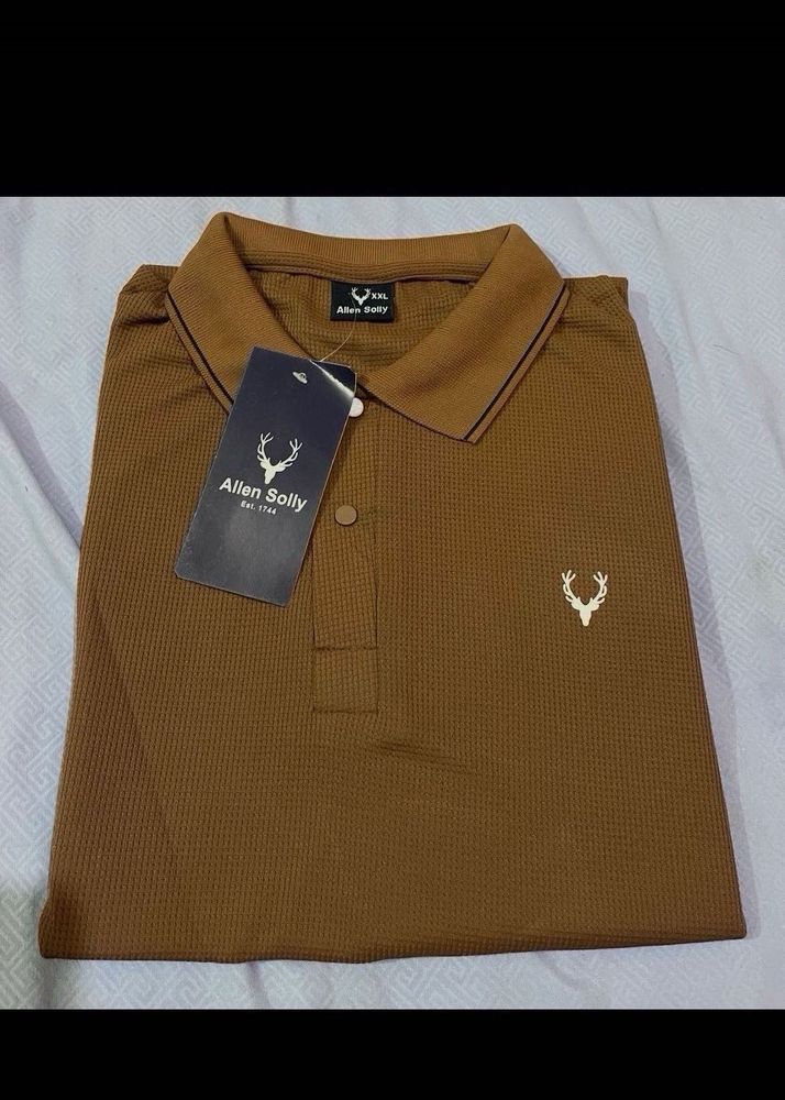 Allen Solly Men's Brown Polo T-Shirt