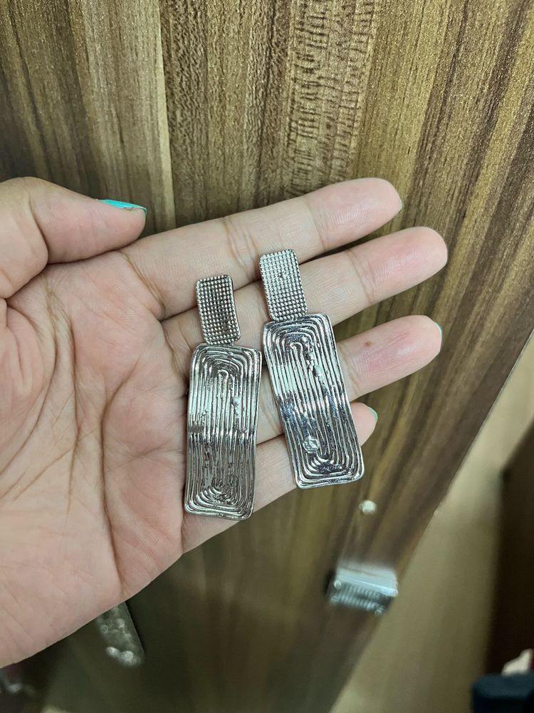 Unique Rectangular Drop Earrings