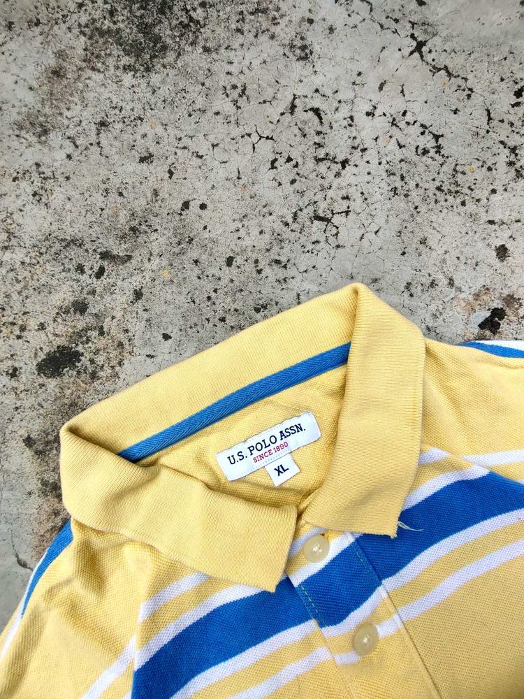 U.S.P.A Striped Polo T-Shirt