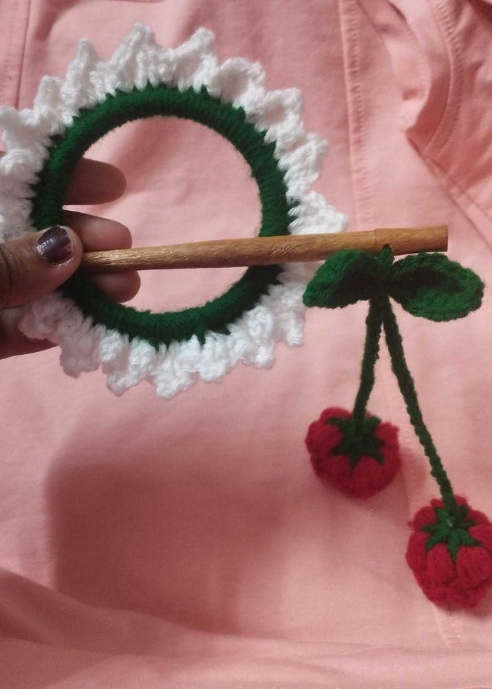 Handmade Cherry Scrunchie combo 2