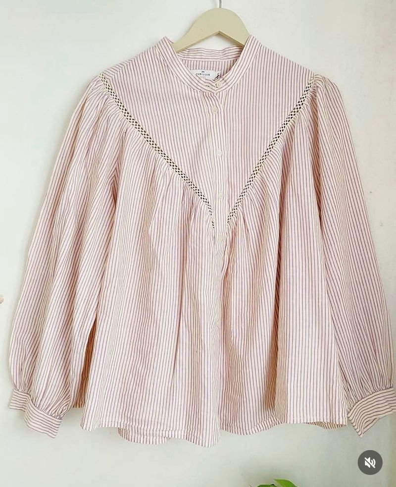 Chic Striped Button-Up Blouse