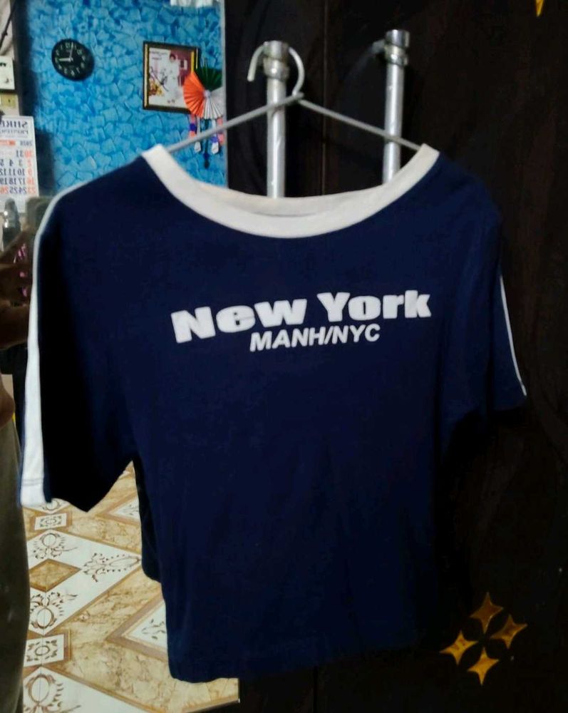 Navy Blue "New York" Graphic T-Shirt