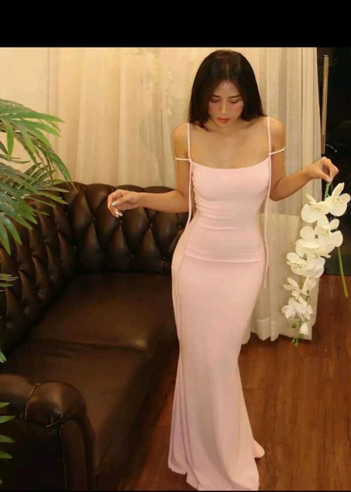 Pink Spaghetti Strap Maxi Dress