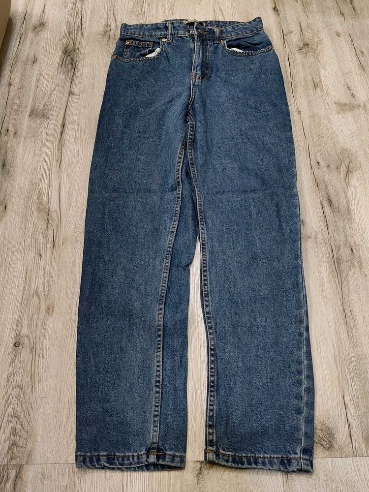 Vintage Wash Relaxed Fit Denim Jeans
