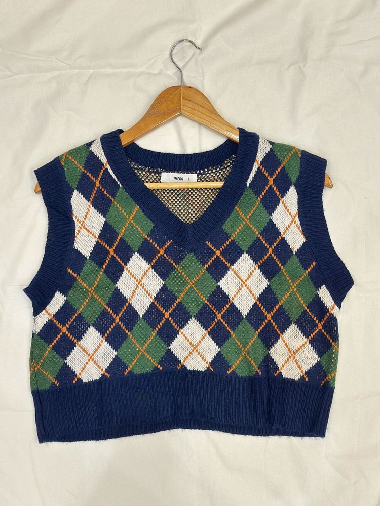 Argyle Knit Vest
