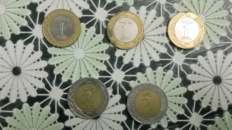 Saudi Arabia 1riyal and 2riyal coins