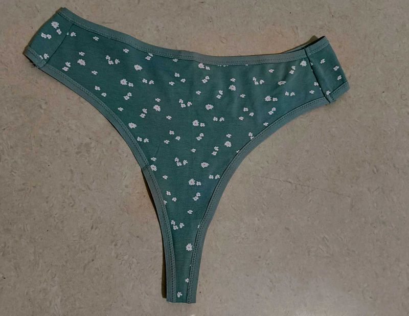 Hig Waist Cotton Thong