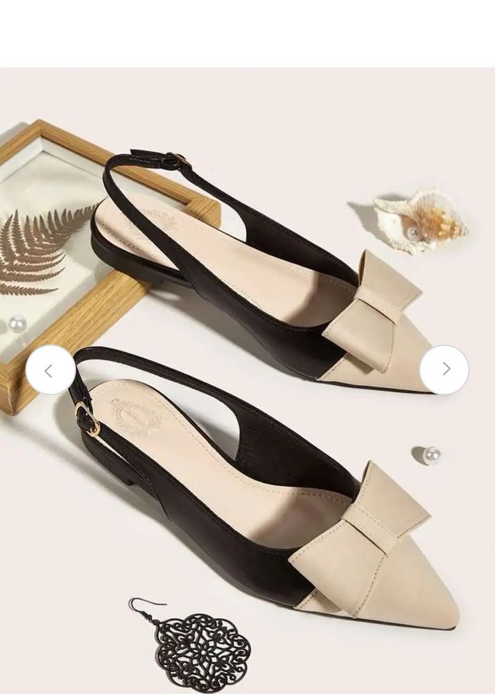 Chic Slingback Bow Flats