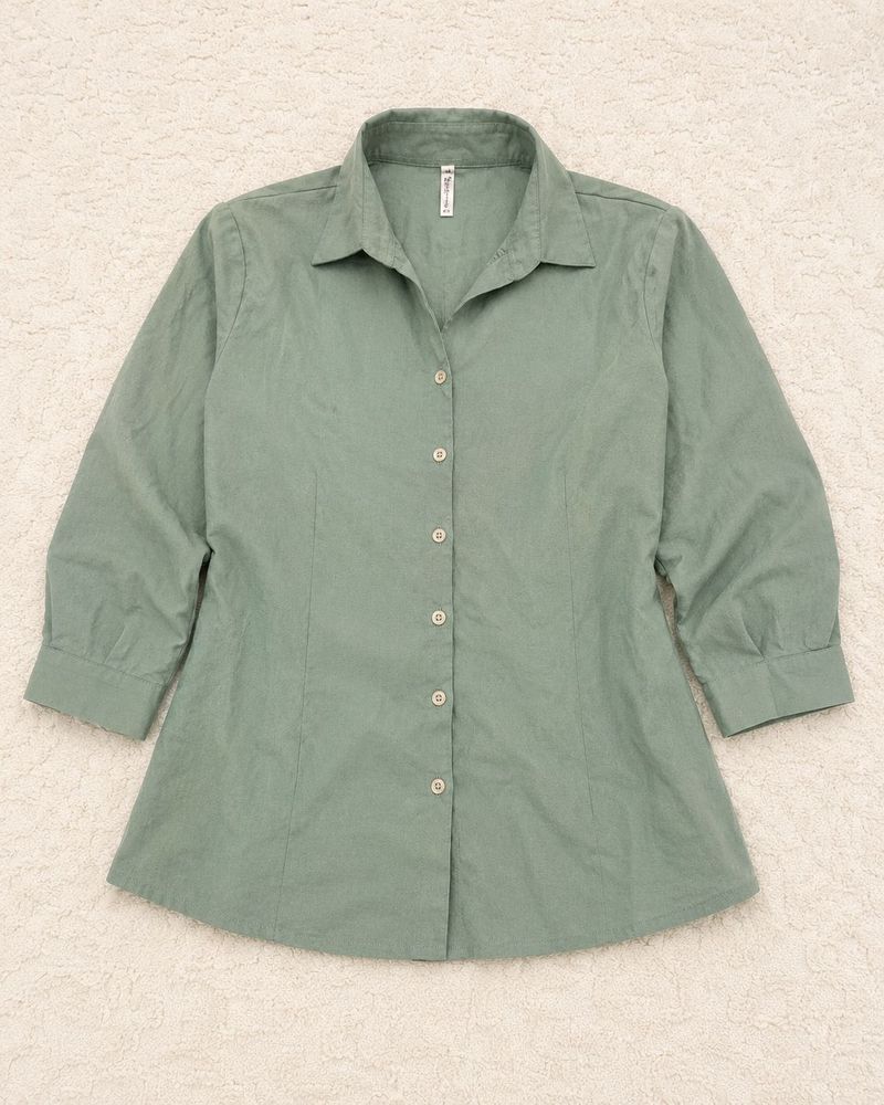 Sage Green Button-Down Shirt🌿