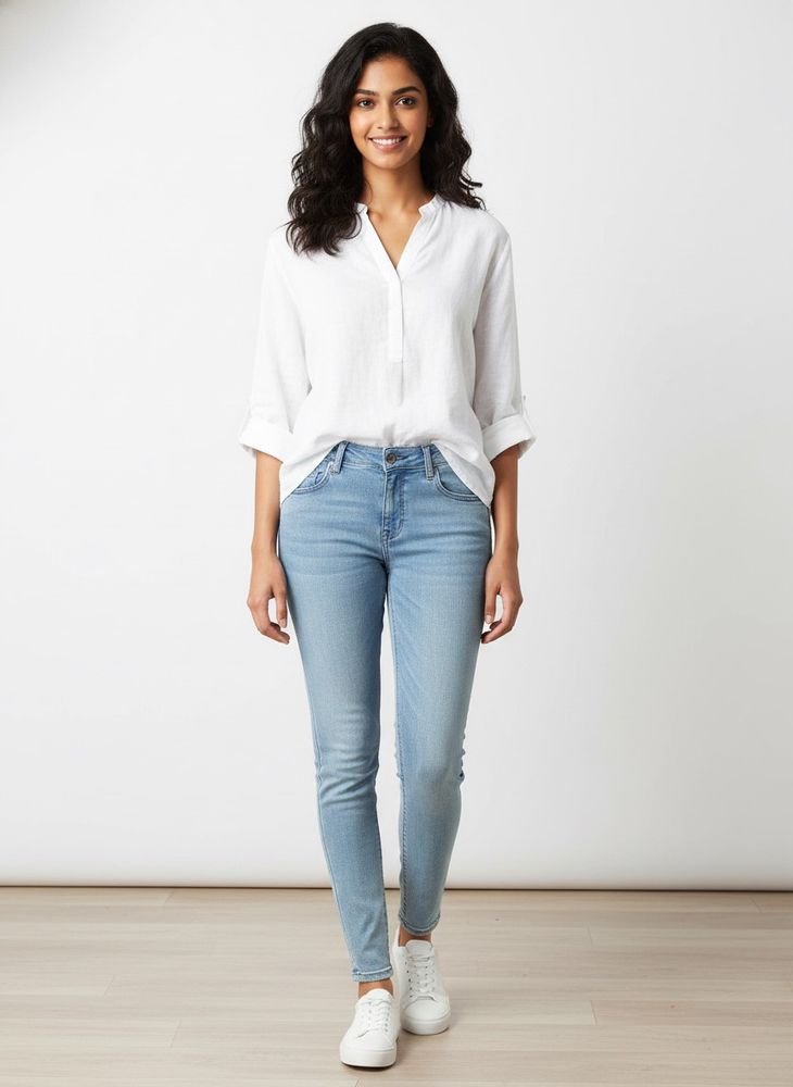 Light Wash Slim Fit Jeans
