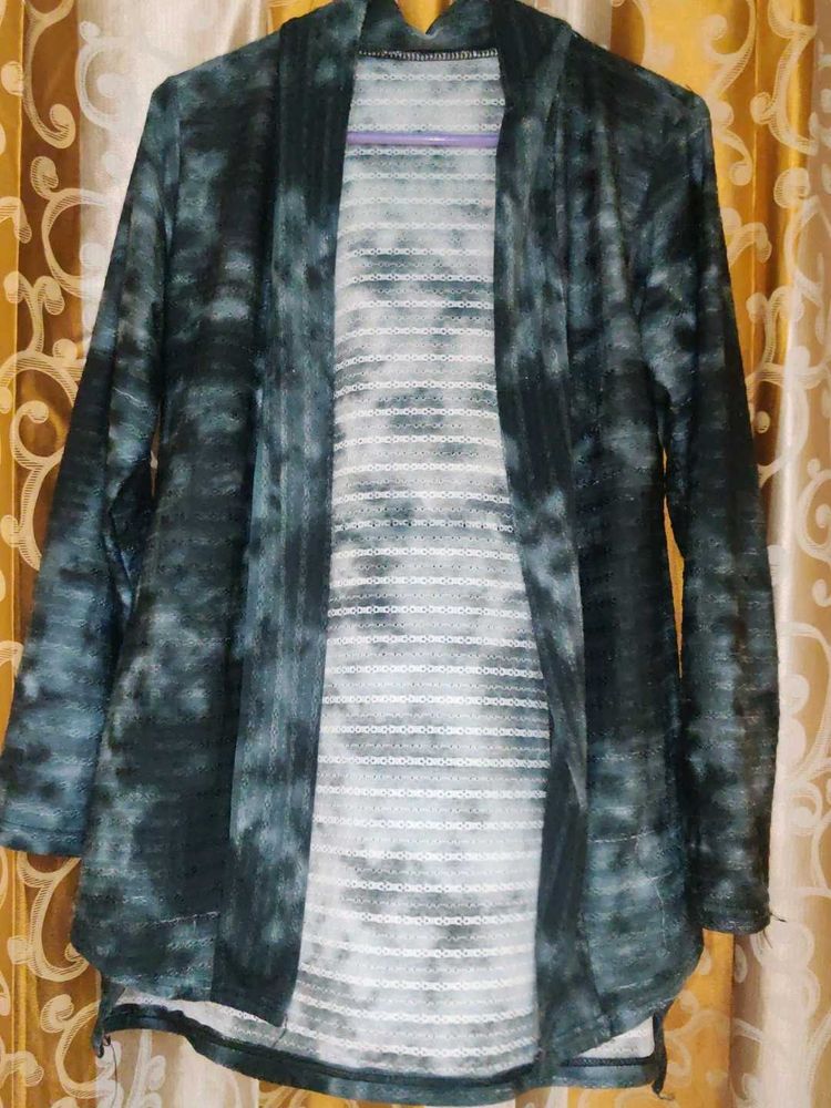 Tie-Dye Open Front Cardigan