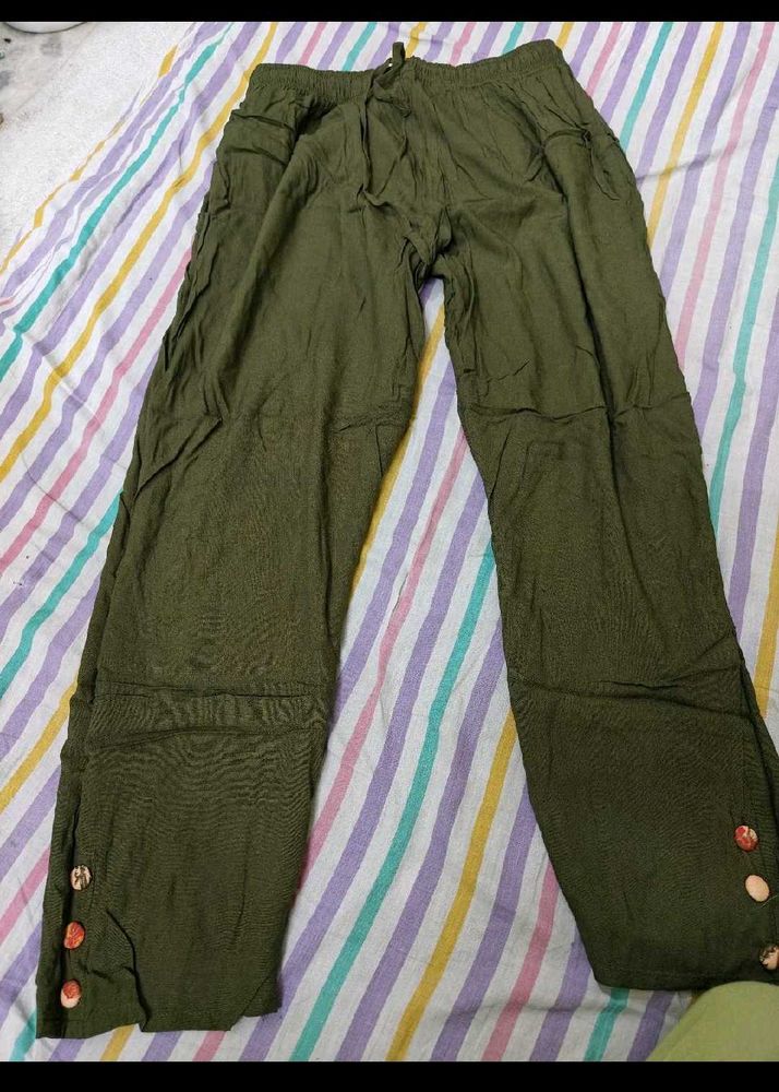Olive Green Palazzo Pants