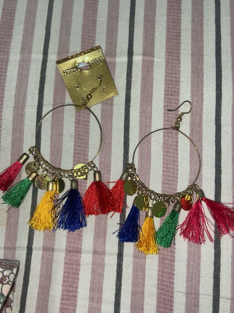thread ear rings