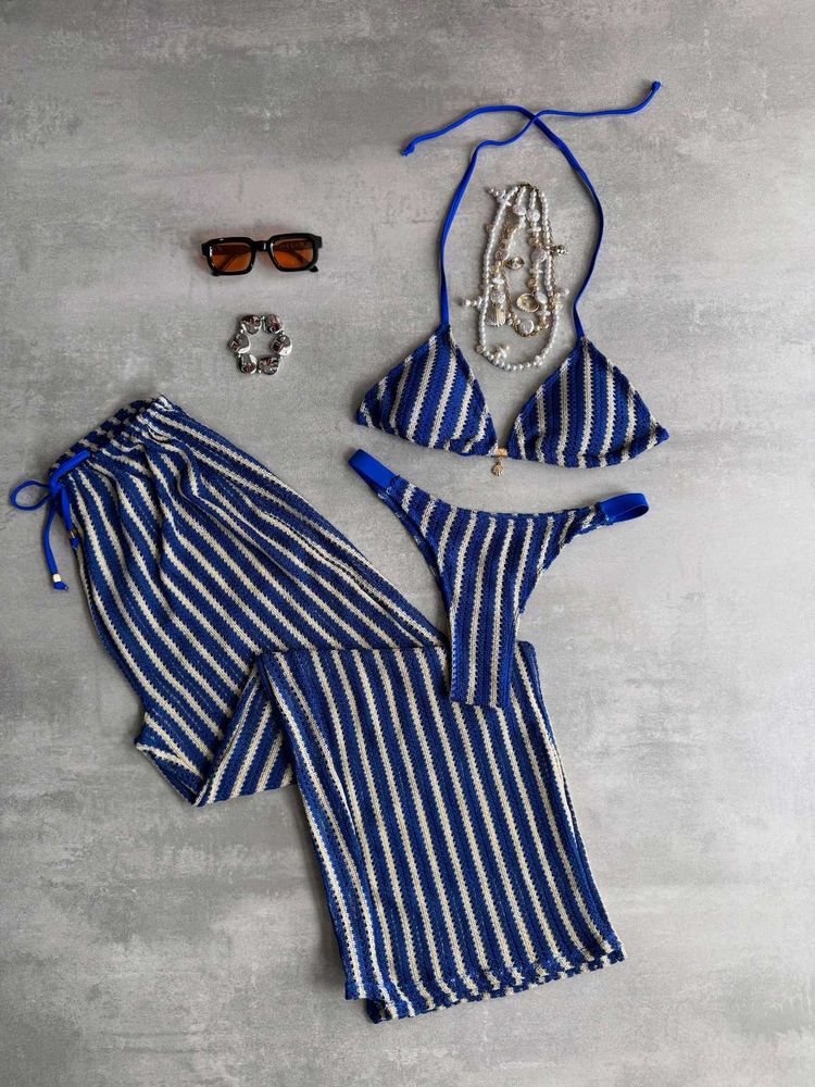 Contrast Bikini 3 piece Set