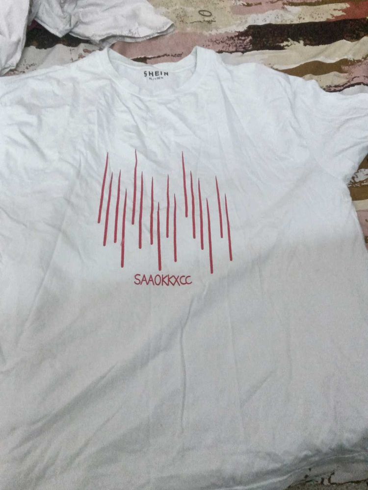 SHEIN White Graphic T-Shirt