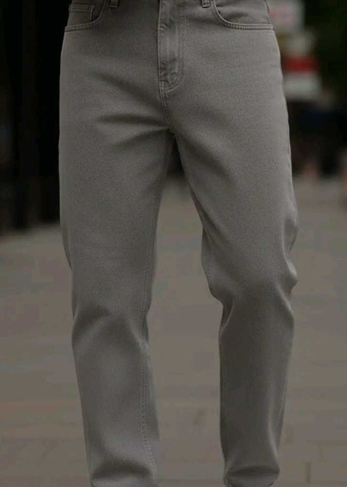 Men's Grey Denim Jeans