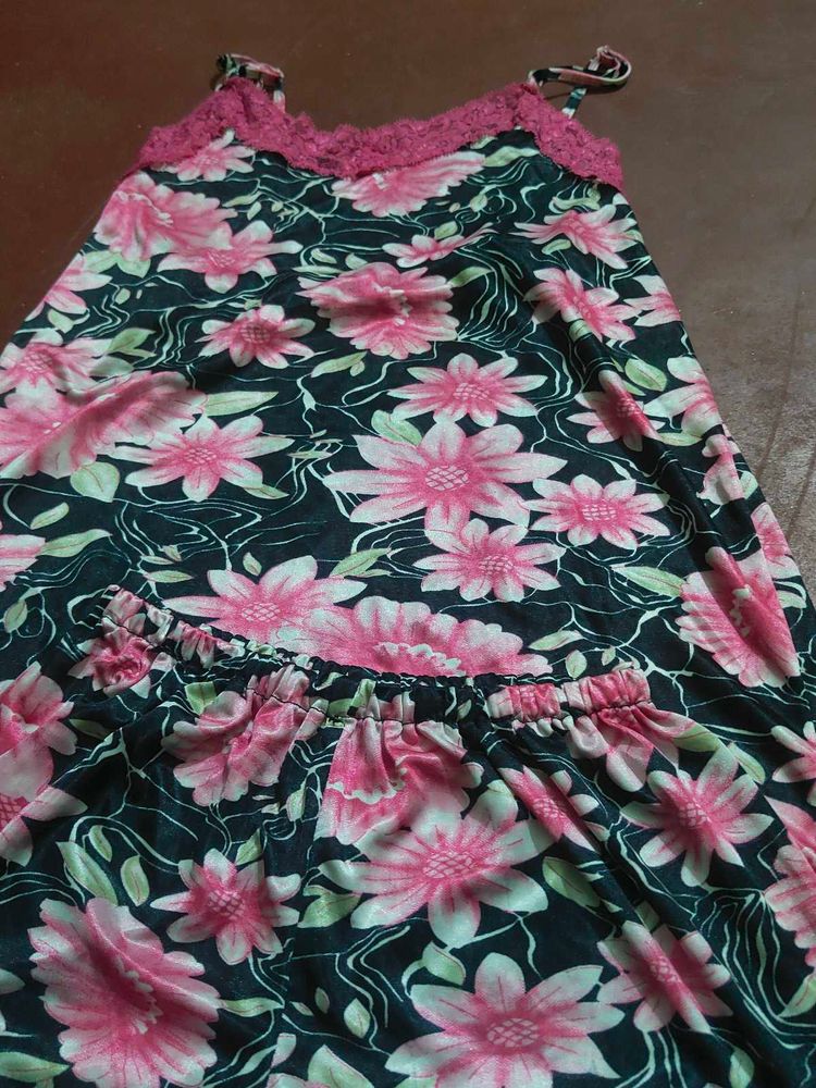 Floral Printed Night Dress