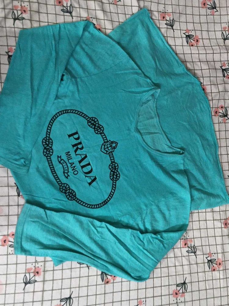 Prada Milano Long Sleeve T-Shirt Dress