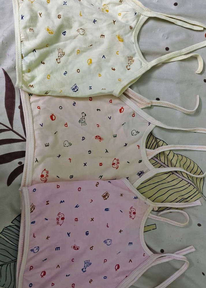 Set of 3 Baby Girls Undershirts