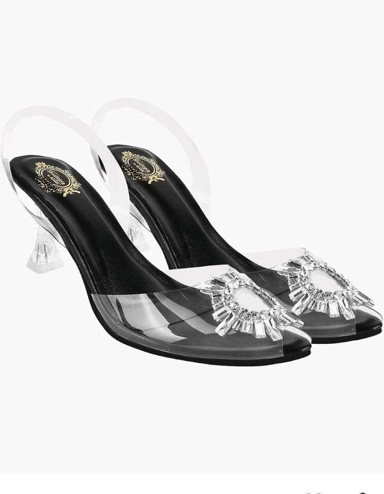 Sparkling Crystal Slingback Heels
