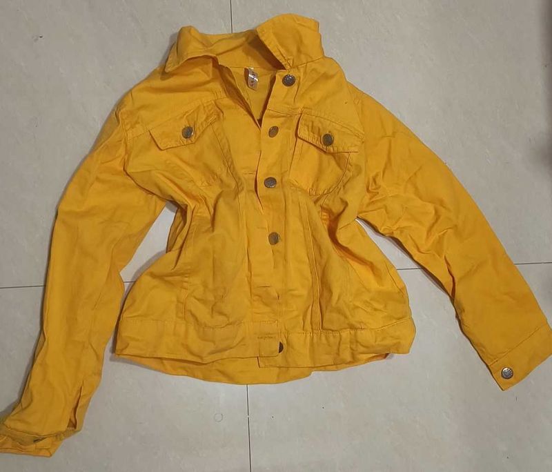 Vibrant Yellow Denim Jacket
