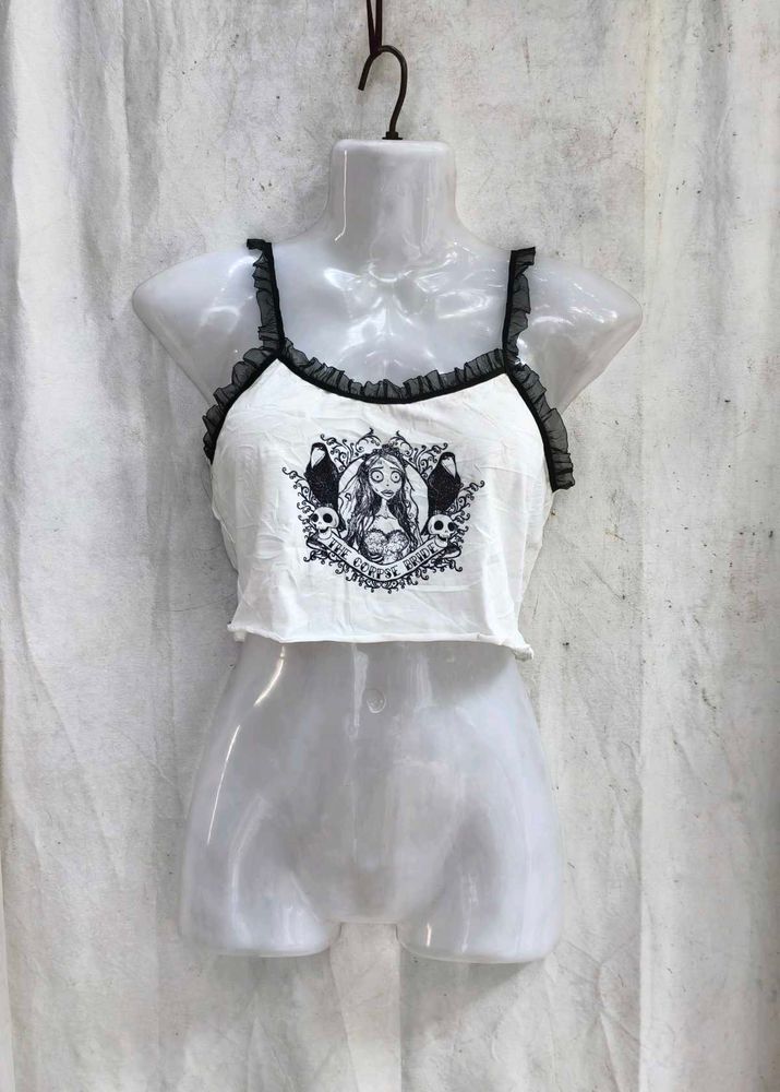 141110. Gothic Graphic Crop Top