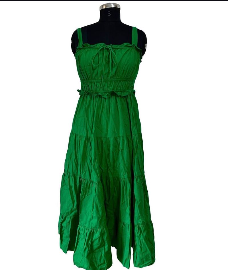 Emerald Green Tiered Maxi Dress