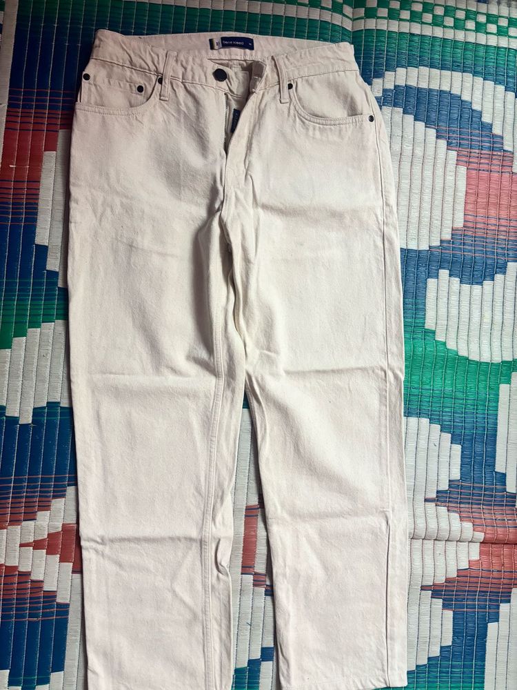 Cream Cargo Pants
