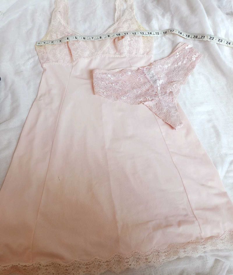 Pink Lace Lingerie Set