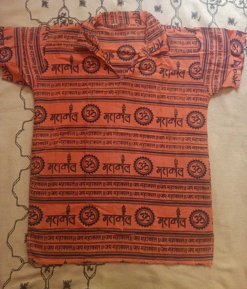Kid's's Orange Om kurta
