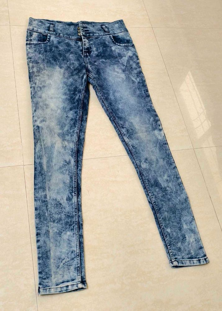 Acid Wash High Waisted Jeans 📍Free Delivery