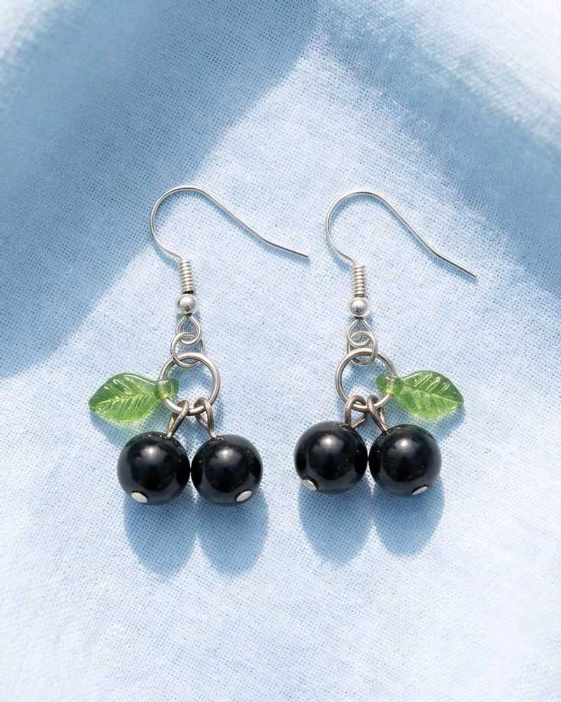 4 pairs of Cherry Dangle Earrings