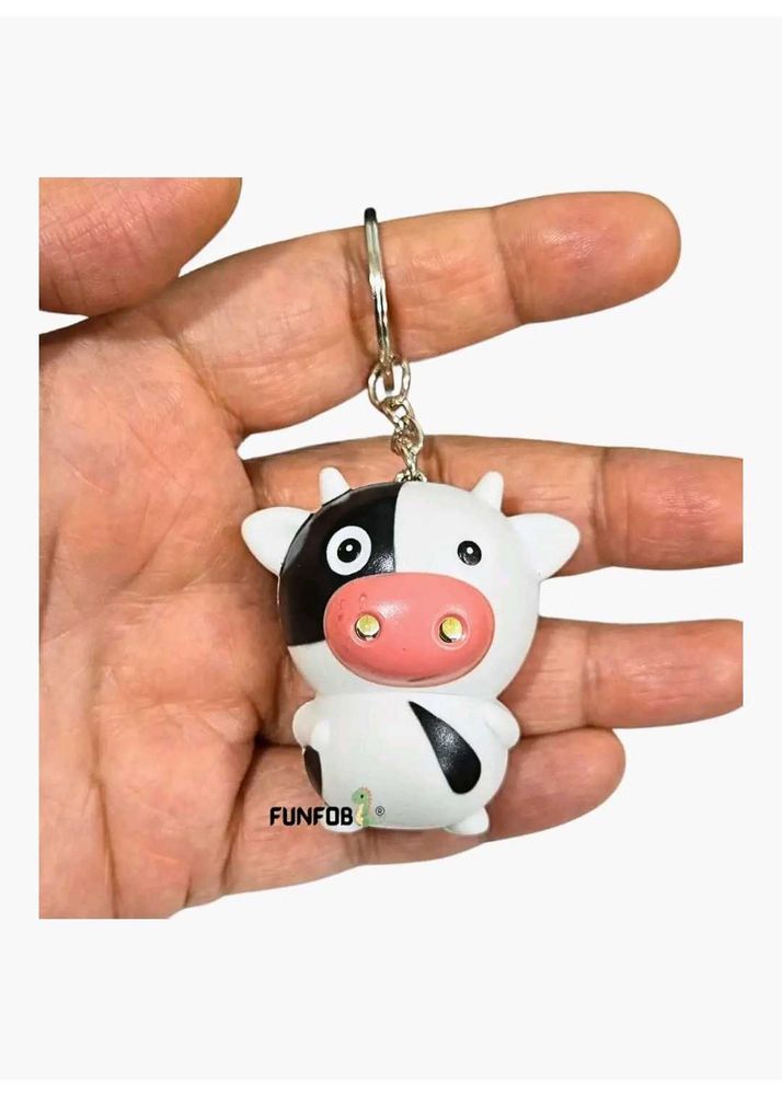 Cute Cow led Keychain