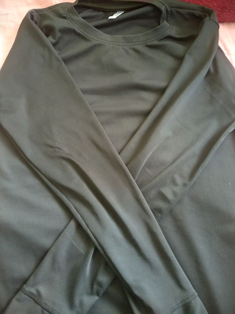Original Zara Men Black Full Sleeve Tshirt Chest 38 Length 28