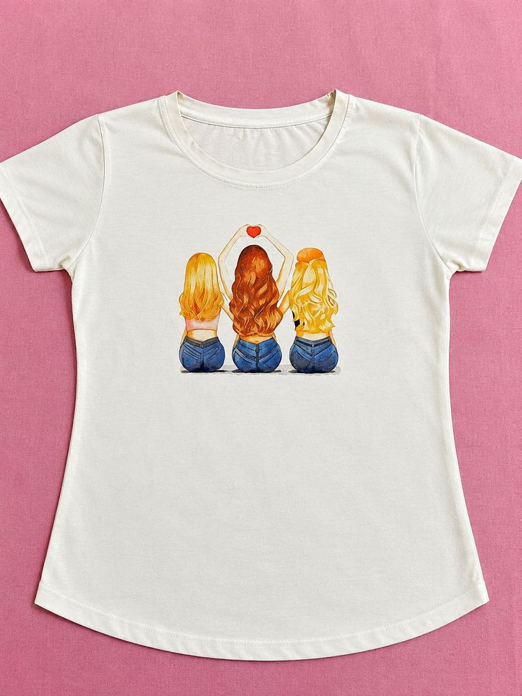 Cute BFF T-Shirt with Heart Design