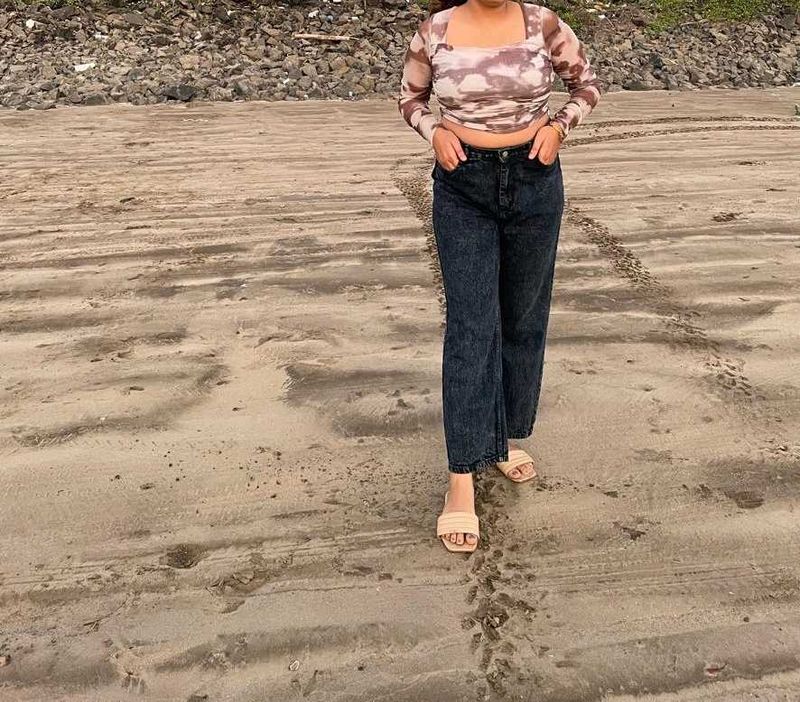 Brown Crop Top