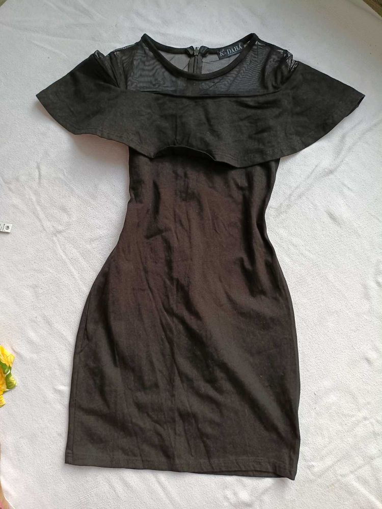 Chic Mesh Ruffle Dress