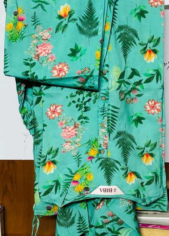 Vibrant Floral Print Kurta Set